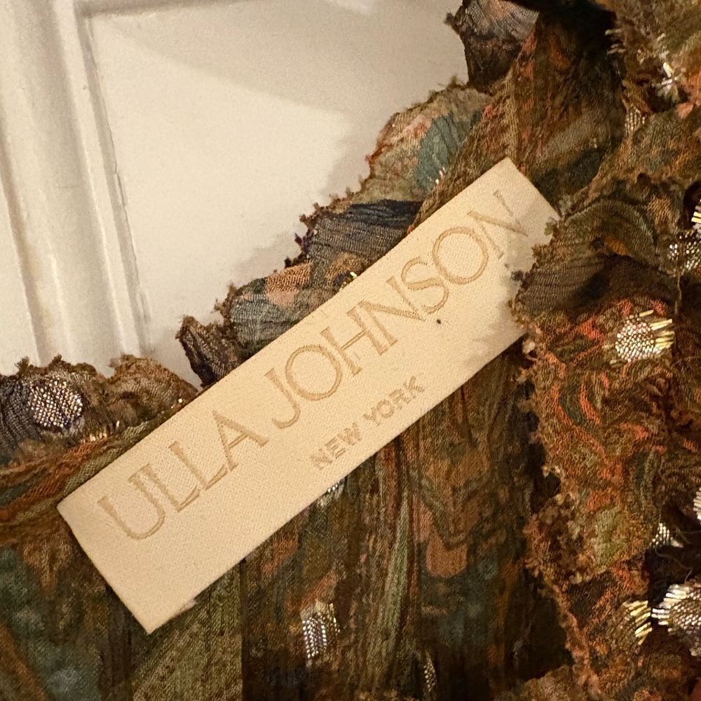 Ulla Johnson Kasia Paisley Silk-Blend Midi-Dress - Picture 12 of 12